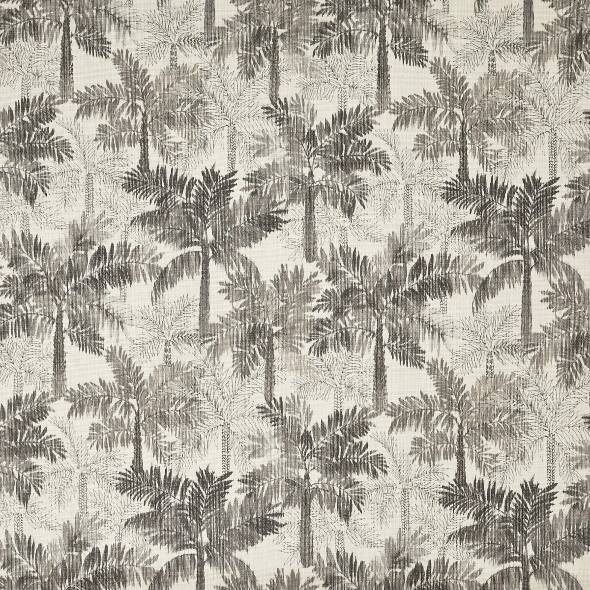 Flacq Fabric - Almond by Flacq Fabric from Prestigious Textiles Mauritius collection - black-grey botanical printed