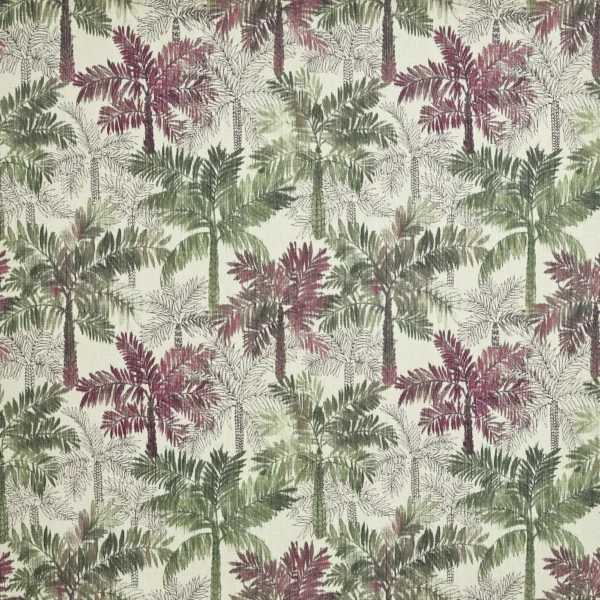 Flacq Fabric - Sangria by Flacq Fabric from Prestigious Textiles Mauritius collection - purple botanical printed