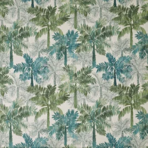 Flacq Fabric from Prestigious Textiles Mauritius collection - green botanical printed