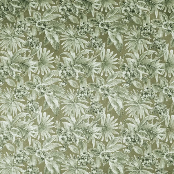 Rosebelle Fabric - Pear by Rosebelle Fabric from Prestigious Textiles Mauritius collection - green botanical printed