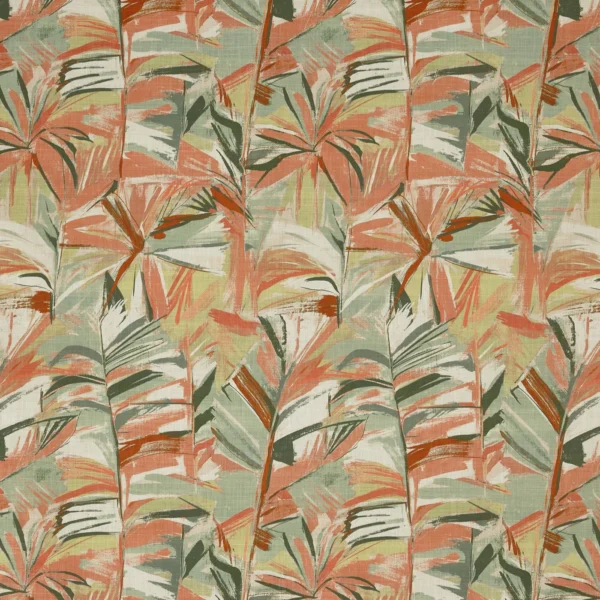 Grand Baie Fabric - Papaya by Grand Baie Fabric from Prestigious Textiles Mauritius collection - orange botanical printed