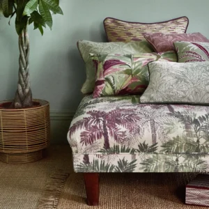 Flacq Fabric from Prestigious Textiles Mauritius collection - purple botanical printed
