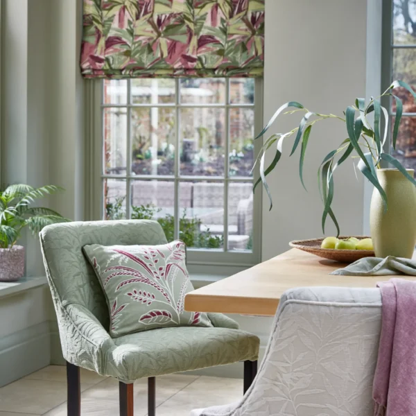 Triolet Fabric from Prestigious Textiles Mauritius collection - purple botanical velvet-chenille
