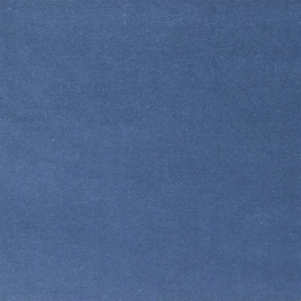 Cassia Fabric - Denim by Cassia Fabric from Designers Guild Cassia collection - blue plain velvet-chenille