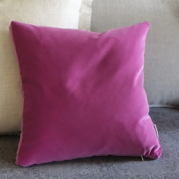 Cassia Fabric - Grape by Cassia Fabric from Designers Guild Cassia collection - pink plain velvet-chenille