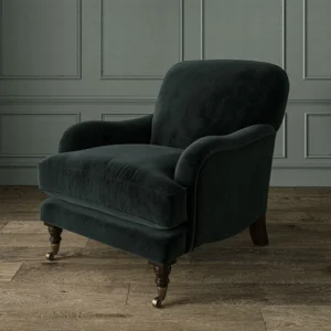 Omega Fabric from Linwood Fabrics Omega IV collection - black-grey plain velvet-chenille