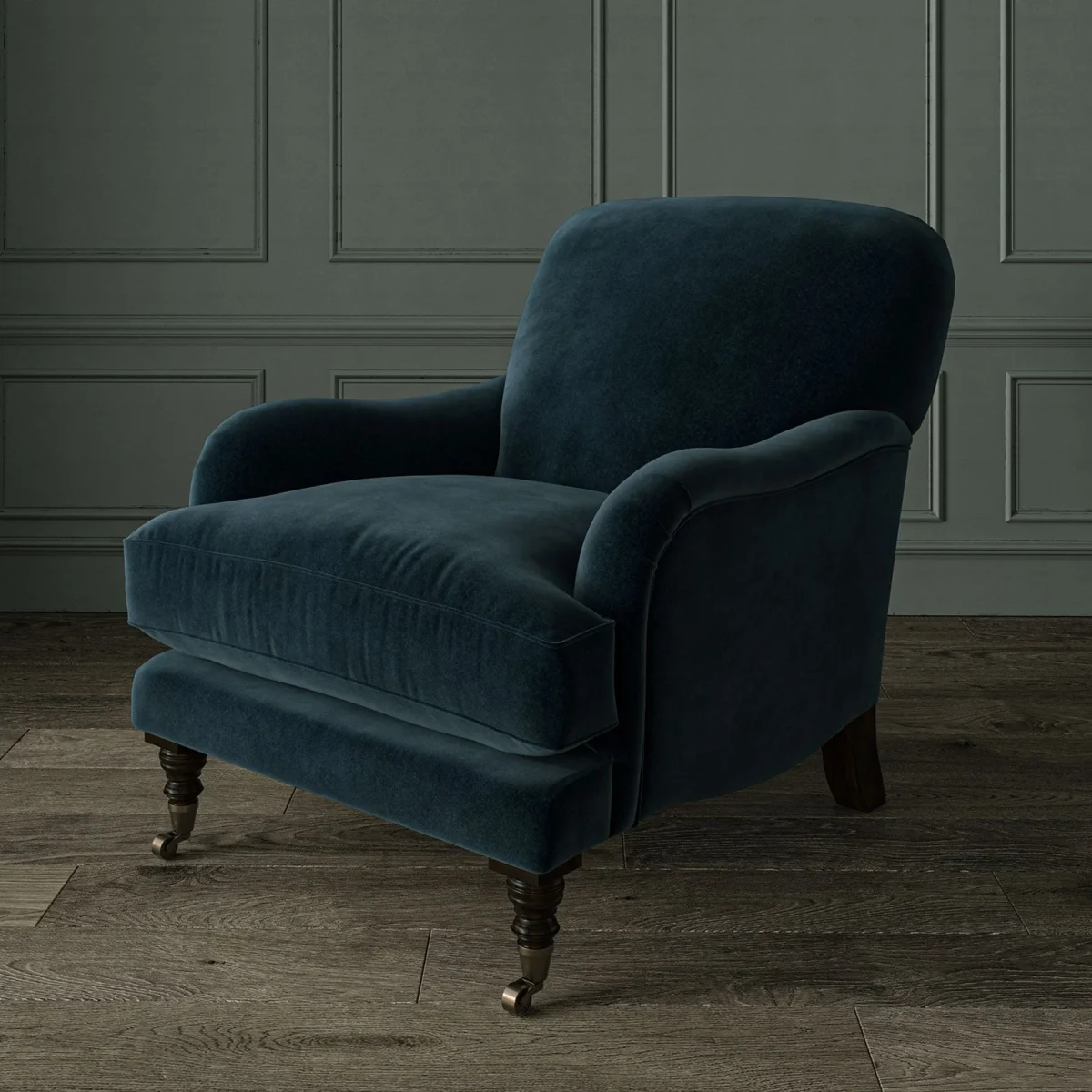 Omega Fabric - Marine Blue by Omega Fabric from Linwood Fabrics Omega IV collection - blue plain velvet-chenille