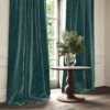 Omega Fabric from Linwood Fabrics Omega IV collection - blue plain velvet-chenille