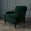 Omega Fabric from Linwood Fabrics Omega IV collection - green plain velvet-chenille