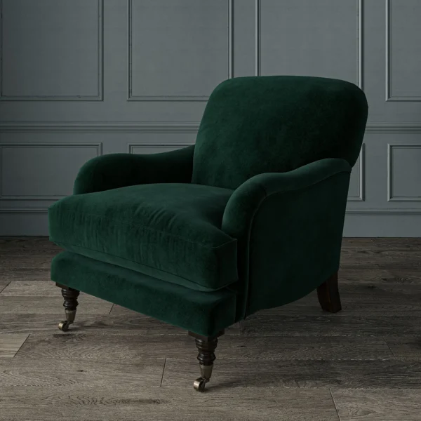 Omega Fabric - Rainforest by Omega Fabric from Linwood Fabrics Omega IV collection - green plain velvet-chenille