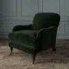 Omega Fabric from Linwood Fabrics Omega IV collection - green plain velvet-chenille