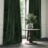 Omega Fabric from Linwood Fabrics Omega IV collection - green plain velvet-chenille