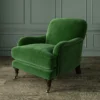 Omega Fabric from Linwood Fabrics Omega IV collection - green plain velvet-chenille
