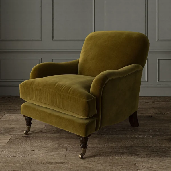 Omega Fabric - Oregano by Omega Fabric from Linwood Fabrics Omega IV collection - green plain velvet-chenille