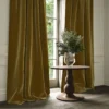 Omega Fabric from Linwood Fabrics Omega IV collection - green plain velvet-chenille