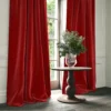 Omega Fabric from Linwood Fabrics Omega IV collection - red plain velvet-chenille