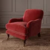 Omega Fabric from Linwood Fabrics Omega IV collection - red plain velvet-chenille