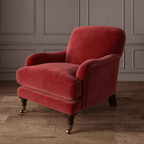 Omega Fabric - Lipstick by Omega Fabric from Linwood Fabrics Omega IV collection - red plain velvet-chenille