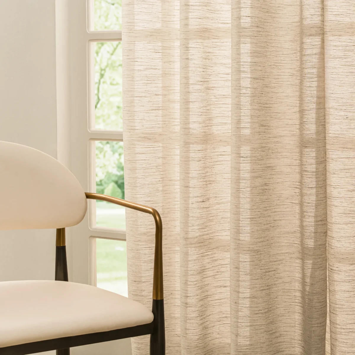 Hallam Fabric - Pebble by Hallam Fabric from Prestigious Textiles Collective Sheers collection - black-grey misc voile-sheer