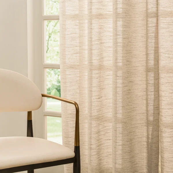 Hallam Fabric from Prestigious Textiles Collective Sheers collection - black-grey misc voile-sheer