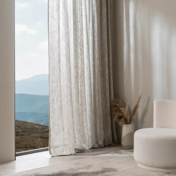 Hewitt Fabric - Linen by Hewitt Fabric from Prestigious Textiles Collective Sheers collection - black-grey misc voile-sheer