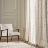 Wilkinson Fabric from Prestigious Textiles Collective Sheers collection - black-grey plain voile-sheer