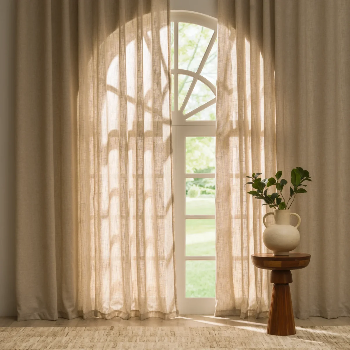 Crawley Fabric - Chalk by Suarez Fabric from Prestigious Textiles Collective Sheers collection - black-grey plain voile-sheer