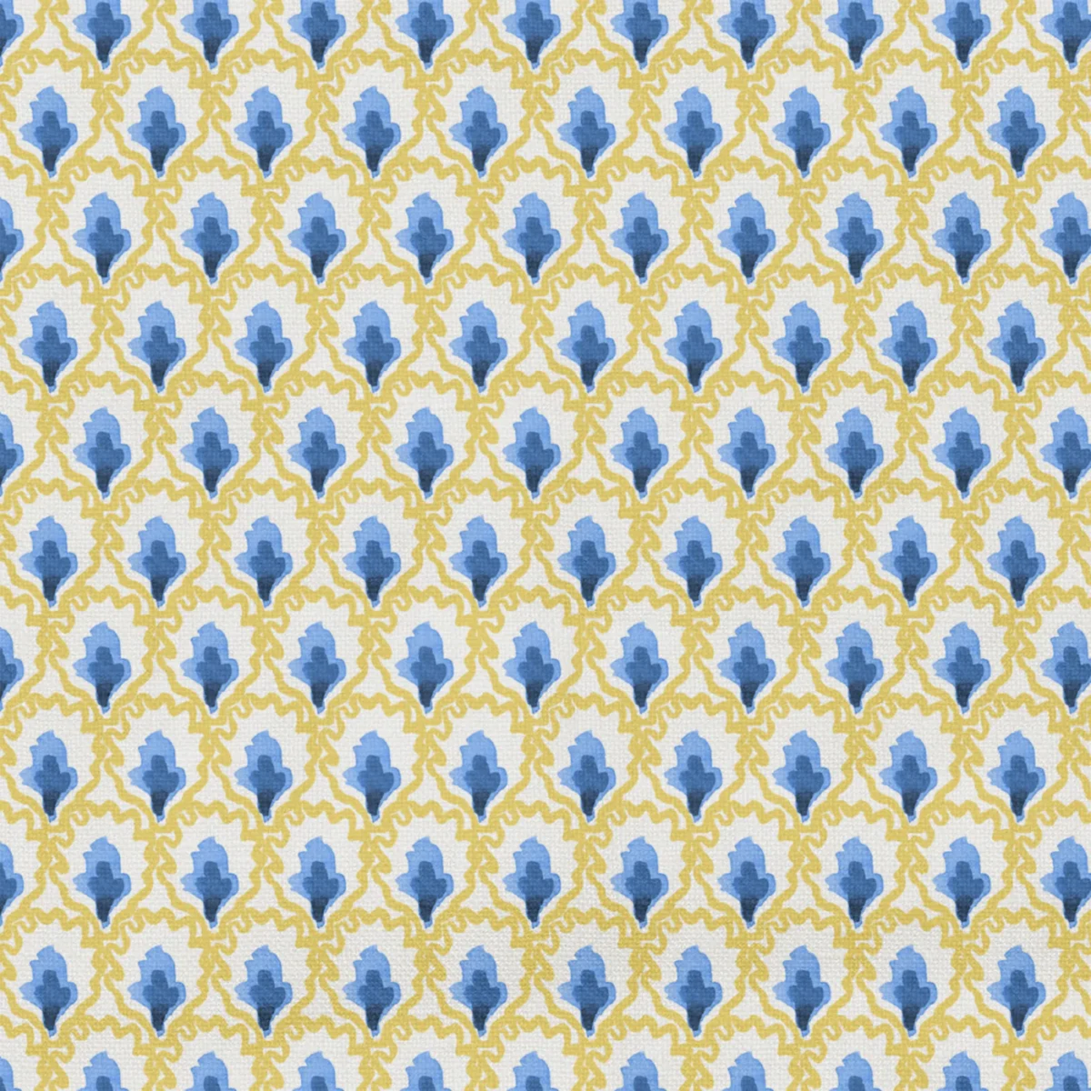 Fifi Fabric - 09 Mimosa by Fifi Fabric from Wemyss Wee Prints collection - blue spotted printed
