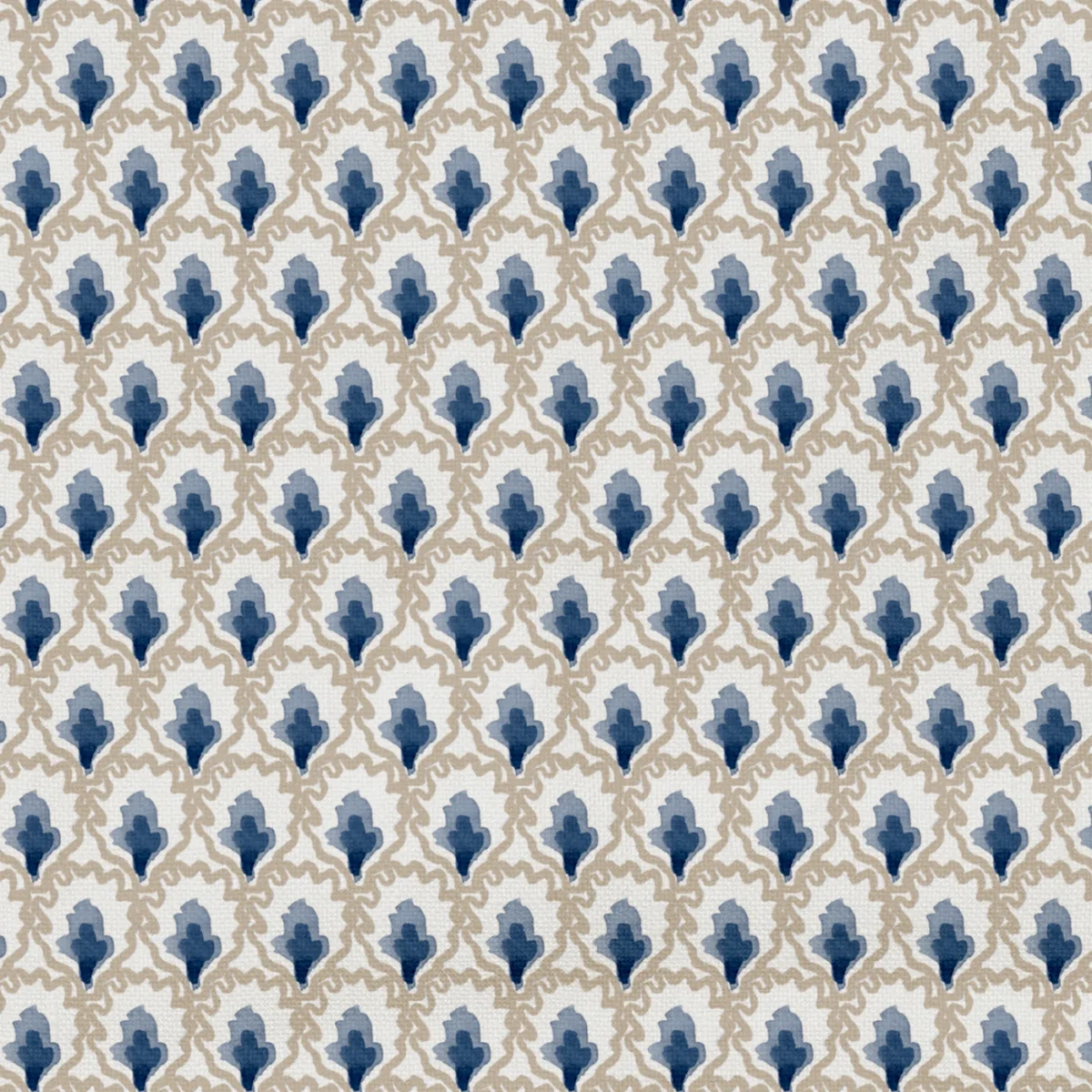 Fifi Fabric - 22 Seashell by Fifi Fabric from Wemyss Wee Prints collection - blue spotted printed
