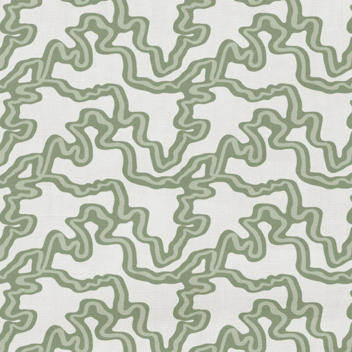 Ottilie Fabric - 03 Soor Ploom by Ottilie Fabric from Wemyss Wee Prints collection - green contemporary printed