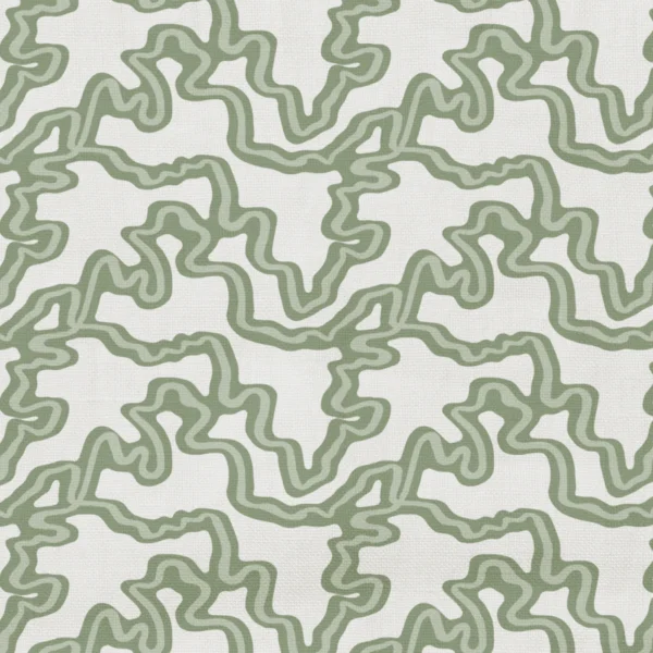 Ottilie Fabric  from Wemyss Wee Prints collection - green contemporary printed