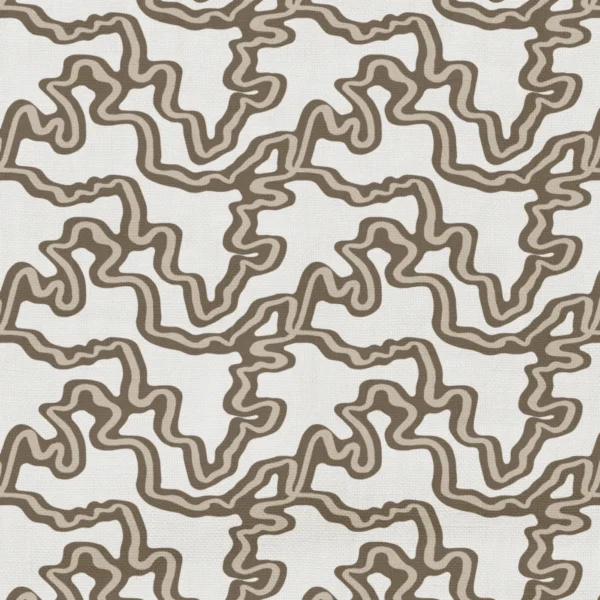 Ottilie Fabric  from Wemyss Wee Prints collection - brown contemporary printed