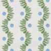 Posy Fabric  from Wemyss Wee Prints collection - green striped printed