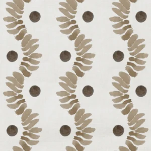Posy Fabric from Wemyss Wee Prints collection - brown striped printed