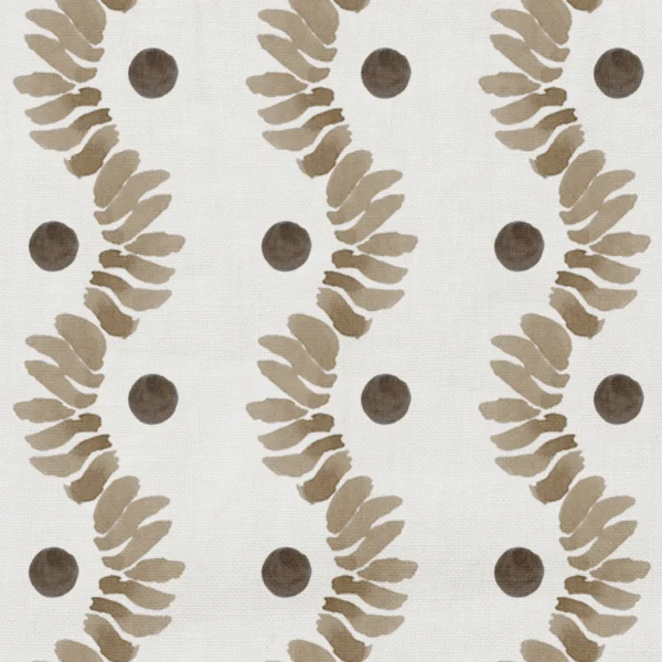 Posy Fabric  from Wemyss Wee Prints collection - brown striped printed