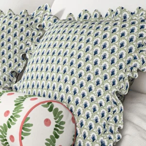 Posy Fabric  from Wemyss Wee Prints collection - blue striped printed