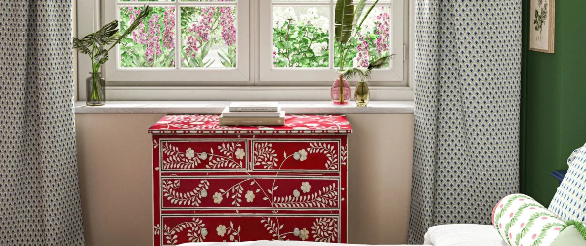Bunty Fabric - 33 Pina Colada by Sprigg Fabric from Wemyss Wee Prints collection - blue spotted printed