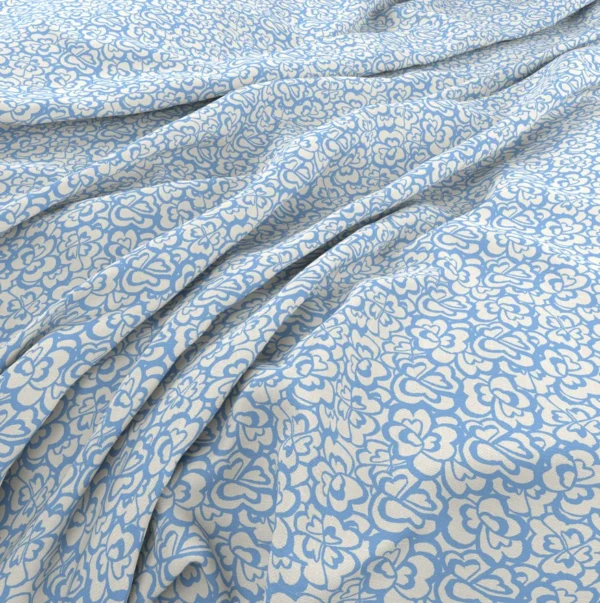 Winnie Fabric - 06 Skye by Winnie Fabric from Wemyss Wee Prints collection - blue misc printed