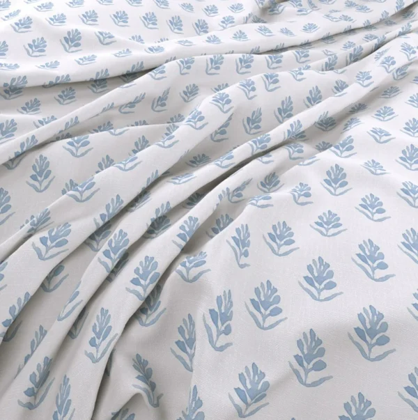 Sprigg Fabric - 35 Cornflower by Sprigg Fabric from Wemyss Wee Prints collection - blue spotted printed