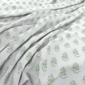 Sprigg Fabric  from Wemyss Wee Prints collection - green spotted printed