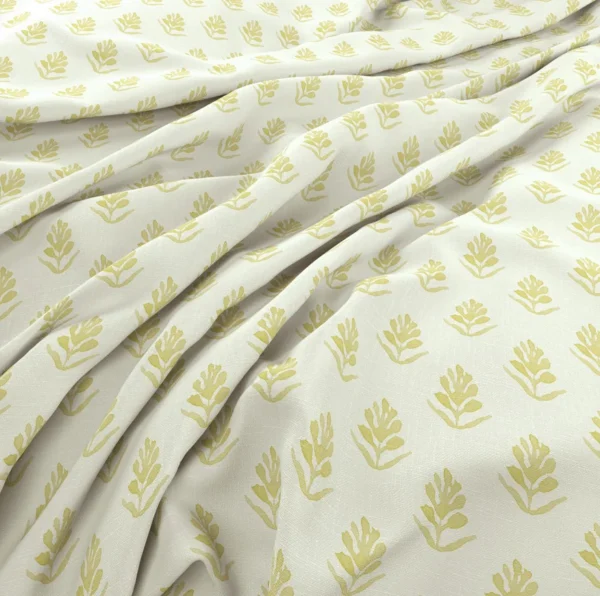 Sprigg Fabric - 07 Daisy by Sprigg Fabric from Wemyss Wee Prints collection - yellow spotted printed
