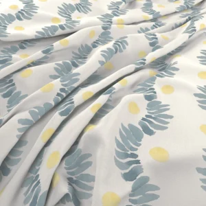 Posy Fabric from Wemyss Wee Prints collection - blue striped printed