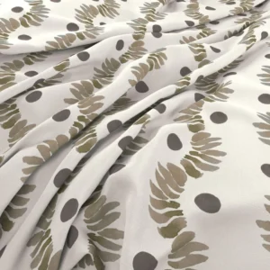 Posy Fabric from Wemyss Wee Prints collection - brown striped printed
