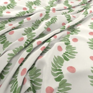 Posy Fabric from Wemyss Wee Prints collection - green striped printed