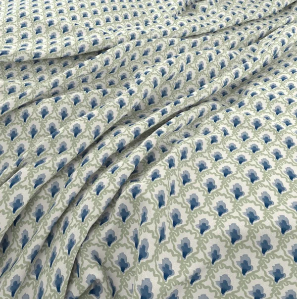Fifi Fabric - 05 Iris by Fifi Fabric from Wemyss Wee Prints collection - blue spotted printed