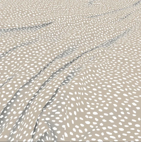 Dotty Fabric - 23 Nougat by Dotty Fabric from Wemyss Wee Prints collection - brown spotted printed