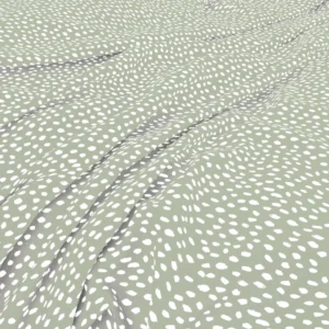 Dotty Fabric from Wemyss Wee Prints collection - green spotted printed
