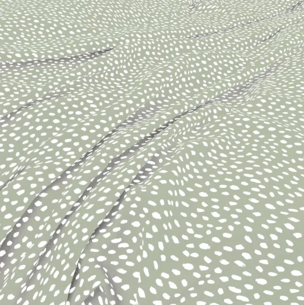 Dotty Fabric - 14 Nessie by Dotty Fabric from Wemyss Wee Prints collection - green spotted printed