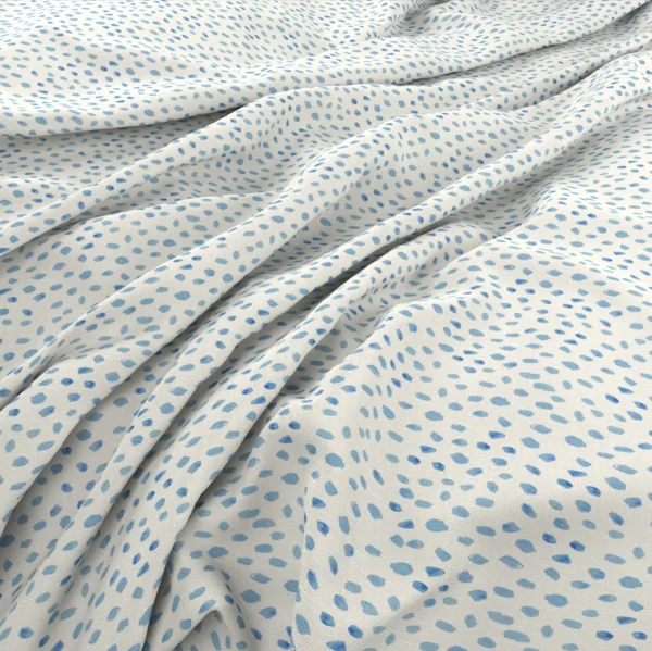 Dotty Fabric  from Wemyss Wee Prints collection - blue spotted printed
