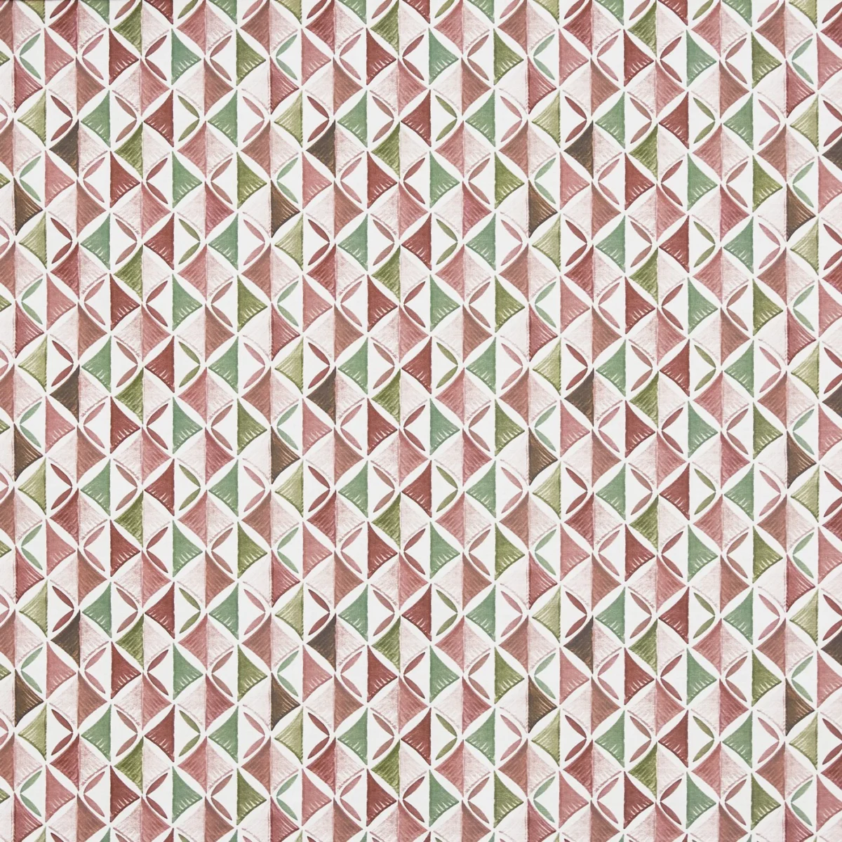 Modal Fabric - Artichoke by Modal Fabric from Prestigious Textiles Jazz collection - pink geometric printed